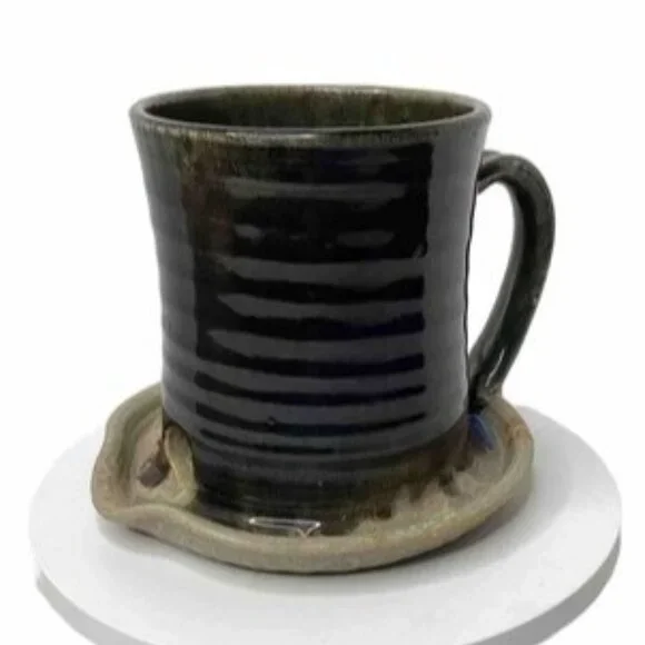 Pigeon River Pottery Handmade Signed Art Pottery Bacon Cooker Studio Pottery - Picture 1 of 7